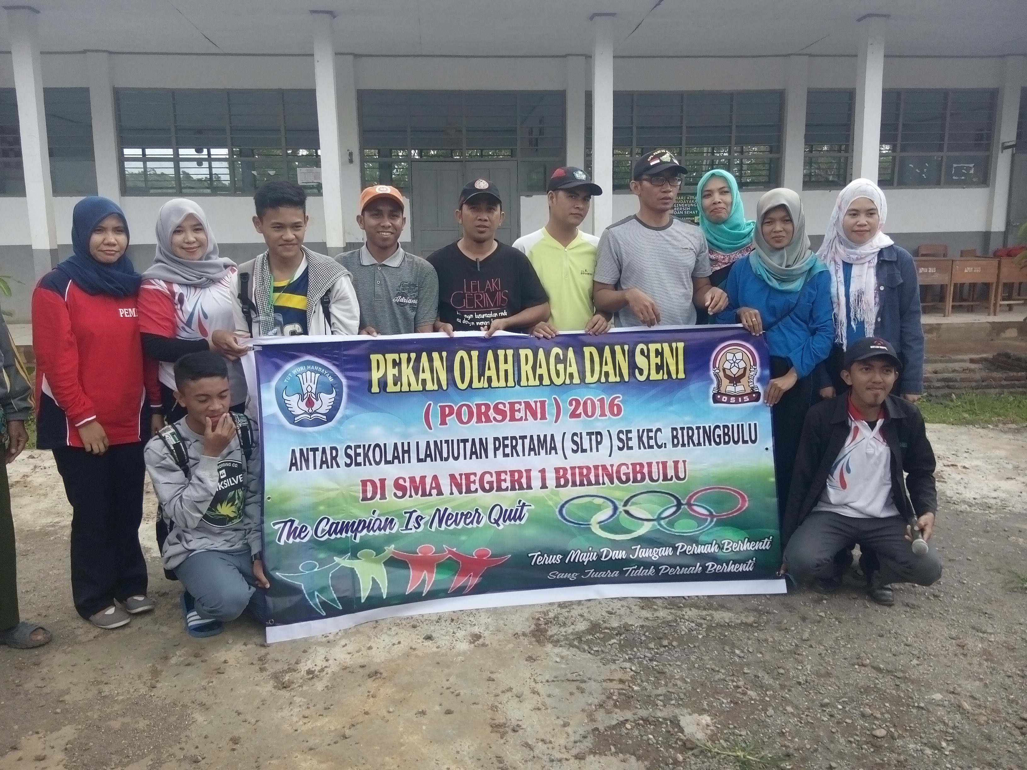 Porseni Antar SMP Di SMA Negeri 1 Biringbulu